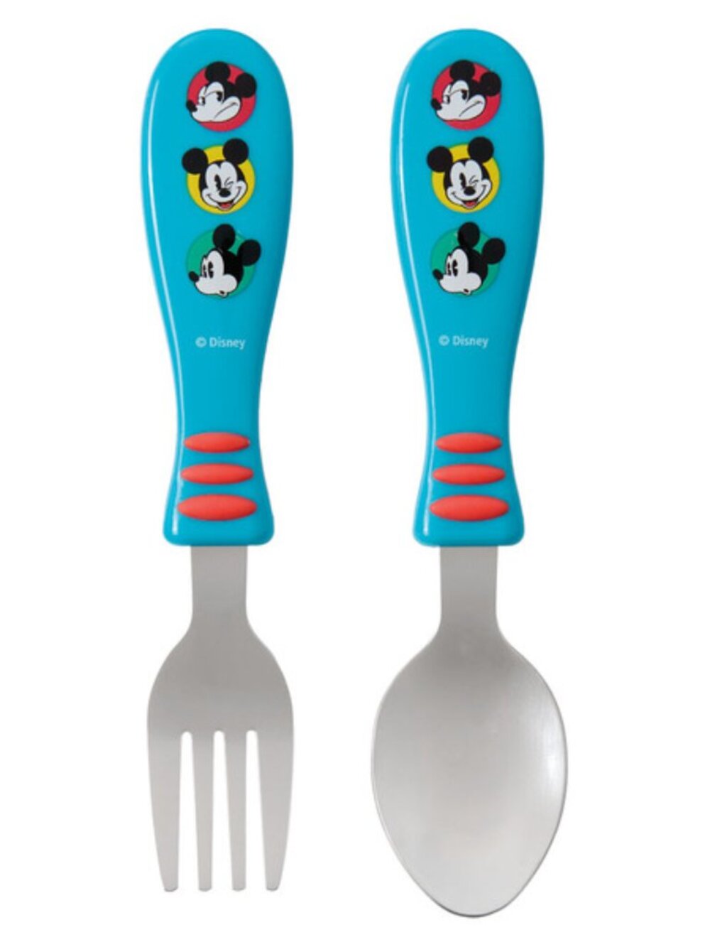 Mickey Mouse Zak! Easy Grip Flatware 2 Piece Set Spoon Fork New Must L@@K